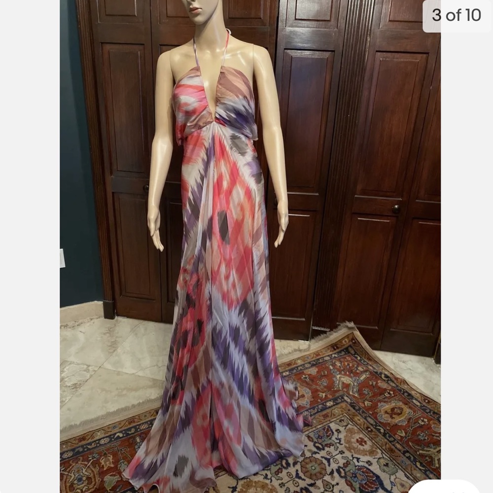 Alexis Pavton-Tribal Pink maxi silk dress - Picture 3 of 13